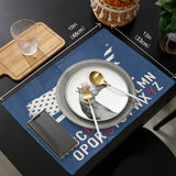 Independence Day American alphabet map flag Personalized Table Placemats - LeobonZone