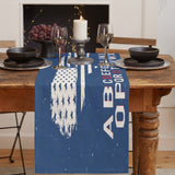 Independence Day American alphabet map flag Table Runner Place Mats - LeobonZone