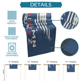 Independence Day American alphabet map flag Table Runner Place Mats - LeobonZone