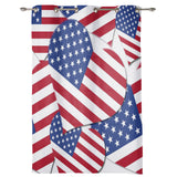 American flag of love Blackout window curtains - LeobonZone