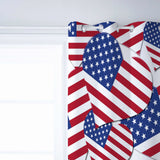 American flag of love Blackout window curtains - LeobonZone