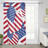 American flag of love Blackout window curtains - LeobonZone