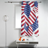 American flag of love Blackout window curtains - LeobonZone