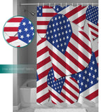 American flag of love Shower Curtain - LeobonZone