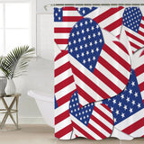 American flag of love Shower Curtain - LeobonZone