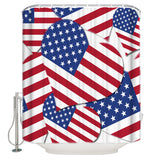 American flag of love Shower Curtain - LeobonZone