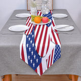 American flag of love Sharp Angle Table Runner Place Mats - LeobonZone