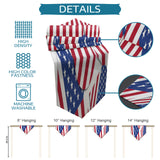 American flag of love Sharp Angle Table Runner Place Mats - LeobonZone