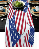 American flag of love Table Runner Place Mats - LeobonZone