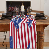 American flag of love Table Runner Place Mats - LeobonZone