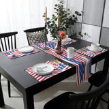 American flag of love Table Flag And Table Mat Suit - LeobonZone