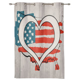 American love map flag window curtains - LeobonZone