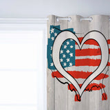 American love map flag window curtains - LeobonZone