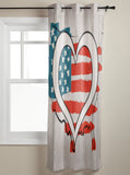 American love map flag window curtains - LeobonZone