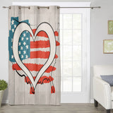 American love map flag window curtains - LeobonZone