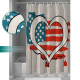 American love map flag Shower Curtain - LeobonZone