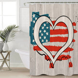 American love map flag Shower Curtain - LeobonZone