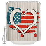 American love map flag Shower Curtain - LeobonZone