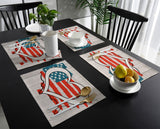 American love map flag Personalized Table Placemats - LeobonZone