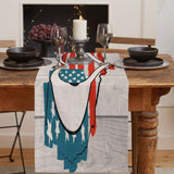 American love map flag Table Runner Place Mats - LeobonZone