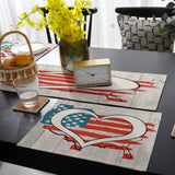 American love map flag Table Flag And Table Mat Suit - LeobonZone