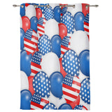 Balloon flag for independence day window curtains - LeobonZone