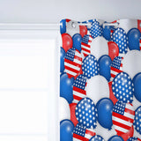 Balloon flag for independence day window curtains - LeobonZone