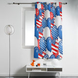 Balloon flag for independence day window curtains - LeobonZone