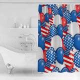 Balloon flag for independence day Shower Curtain - LeobonZone