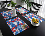 Balloon flag for independence day Personalized Table Placemats - LeobonZone