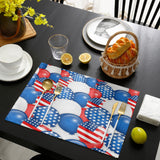 Balloon flag for independence day Personalized Table Placemats - LeobonZone