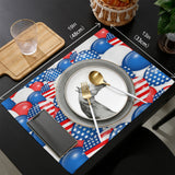 Balloon flag for independence day Personalized Table Placemats - LeobonZone