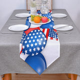 Balloon flag for independence day Sharp Angle Table Runner Place Mats - LeobonZone