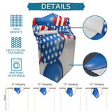 Balloon flag for independence day Sharp Angle Table Runner Place Mats - LeobonZone