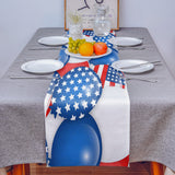 Balloon flag for independence day Table Runner Place Mats - LeobonZone