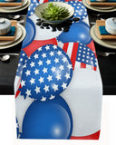 Balloon flag for independence day Table Runner Place Mats - LeobonZone