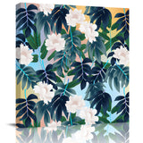 Forest plant leaves flowers Canvas painting - LeobonZone