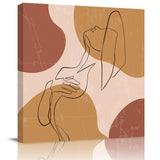 Simple abstract line art modern fashion Canvas painting - LeobonZone