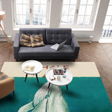 Vintage ocean whale Right Angle Felt Rugs - LeobonZone