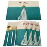 Vintage ocean whale Personalized Table Placemats - LeobonZone