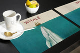 Vintage ocean whale Personalized Table Placemats - LeobonZone