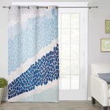 Indigo Blue Triangle mosaic marble window curtains