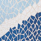 Indigo Blue Triangle mosaic marble Leather Doormat - LeobonZone