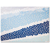 Indigo Blue Triangle mosaic marble Right Angle Felt Rugs - LeobonZone