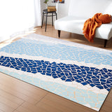 Indigo Blue Triangle mosaic marble Right Angle Felt Rugs - LeobonZone