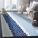 Indigo Blue Triangle mosaic marble Right Angle Felt Rugs - LeobonZone