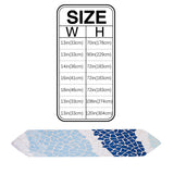Indigo Blue Triangle mosaic marble Table Runner Place Mats Sharp Angle - LeobonZone