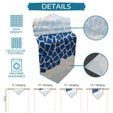 Indigo Blue Triangle mosaic marble Table Runner Place Mats Sharp Angle - LeobonZone