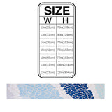 Indigo Blue Triangle mosaic marble Table Runner Place Mats - LeobonZone