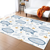 Summer seabed biological Right Angle Felt Rugs - LeobonZone